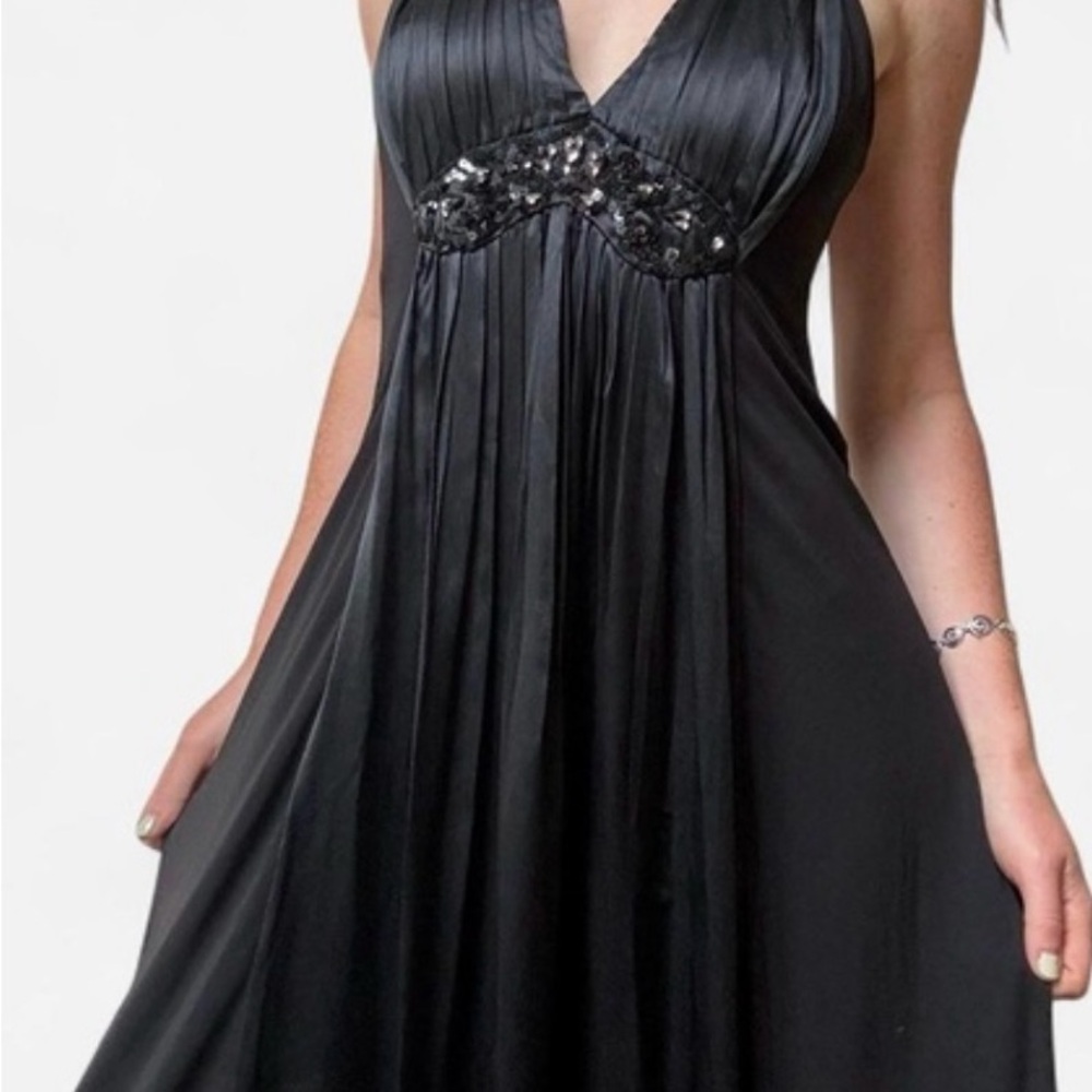 BCBGMaxAzria Elegant Black Backless Dress